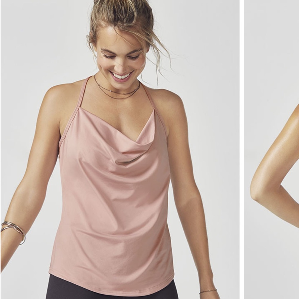 NWT Fabletics Agustina Tank - size Medium. Rose/ Mauve color